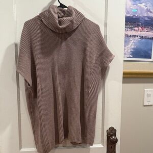 Lilla P Taupe Turtleneck Poncho (One Size)